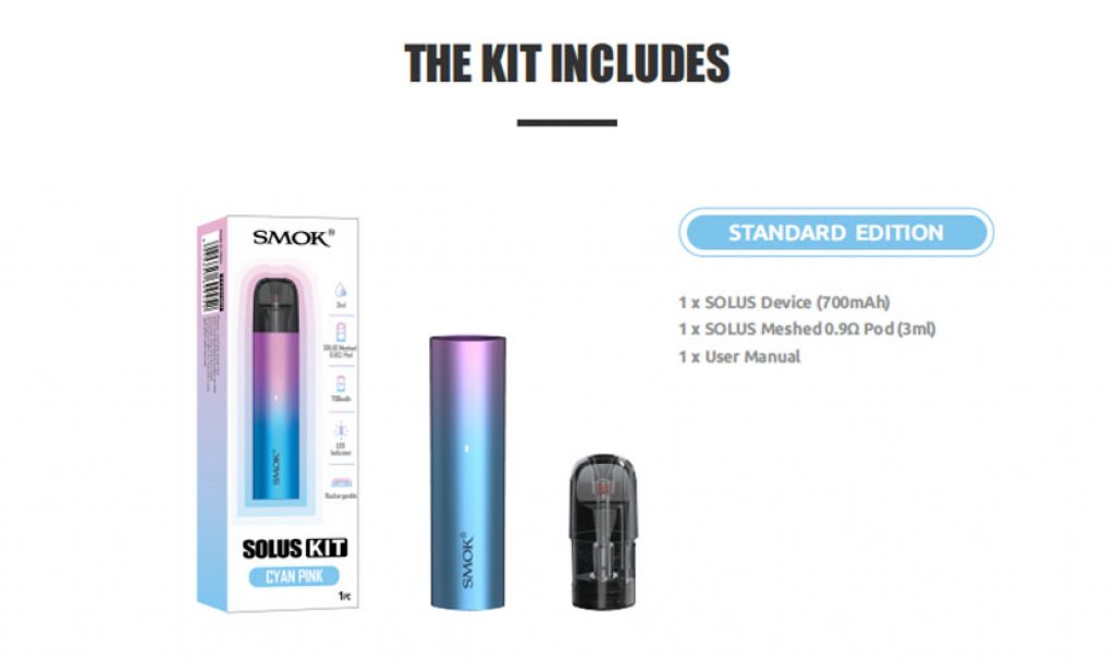SMOK Solus Pod Kit Package
