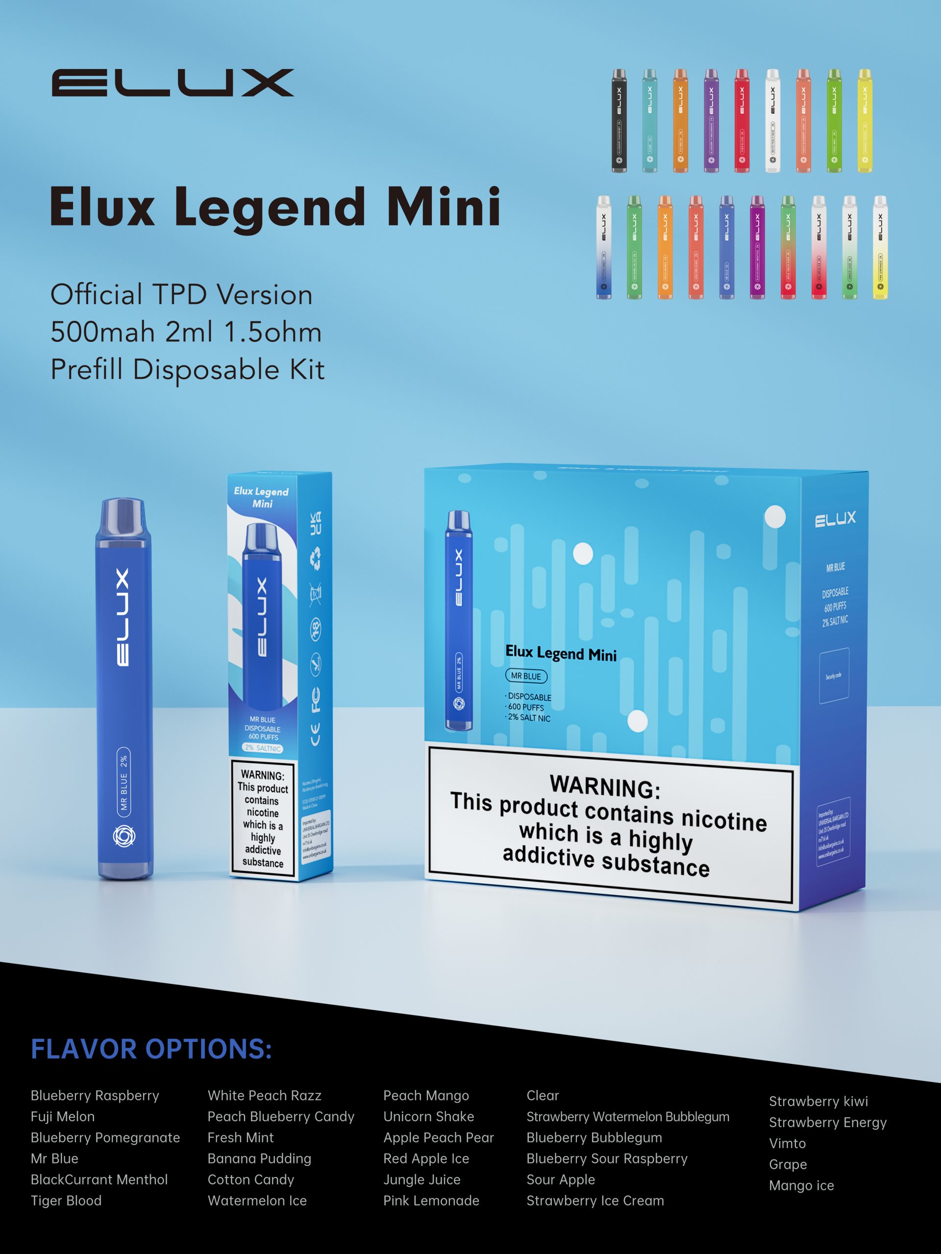 Elux legend mini disposable vape