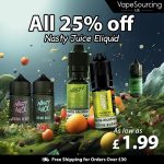 Best Price 25% off for Nasty Juice E-Liquid