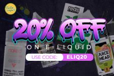 Good Offer Limited Time Offer: 20% OFF All E-Liquids!
