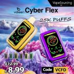 Good Price £8.99 for Vabeen Cyber Flex Disposable Vape Kit 25000 Puffs