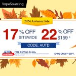 Best Offer: Autumn Vape Sale: 17% off Sitewide, 22% off $159+