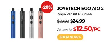 Good Price Ahead! Joyetech eGo AIO 2 Vape Pen Kit 1700mAh