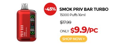 Good Offer SMOK Priv Bar Turbo 15000 Disposable Device 15k Puffs 16ml