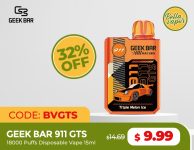 Now Pay Only $9.99 for Geek Bar 911 GTS 18000 Puffs Disposable Vape 15ml – Grab This Hot Geekbar Deal!