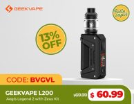 Pay Just $60.99 for GeekVape L200 Aegis Legend 2 with Zeus Kit – Exclusive Geekvape Offer!