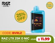 Now Pay Only $11.99 for RAZ LTX 25K Nicotine Free Disposable Vape