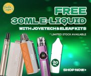 Free 30ml E-Liquid with Any Joyetech or Eleaf Vape Kit Purchase!