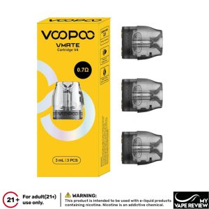 Just Pay £4.29 for VOOPOO Vmate V4 Replacement Pod Cartridge (3pcs/pack) 3 voopoo vmate v4 pod cartridge