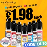 Now Pay £9.99 for Dinner Lady E Liquid Nic Salt 5 x 10ml !