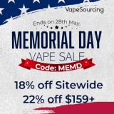 Good Offer Memorial Day Sale 18% off Sitewide / 22% off $159+