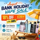 August Bank Holiday Vape Sale: 18% OFF £35+ Vape Hardware Orders