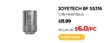 Amazing Price For Joyetech BF SS316 Coils Head (5pcs) Kit