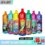 Best Offer 15% off（$16.99） for RandM Tornado 9000 Puffs – Joyetech USA