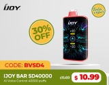 Only $10.99 for iJOY Bar SD40000 AI Voice Control Disposable Vape – Grab This Hot iJoy Bar Deal!