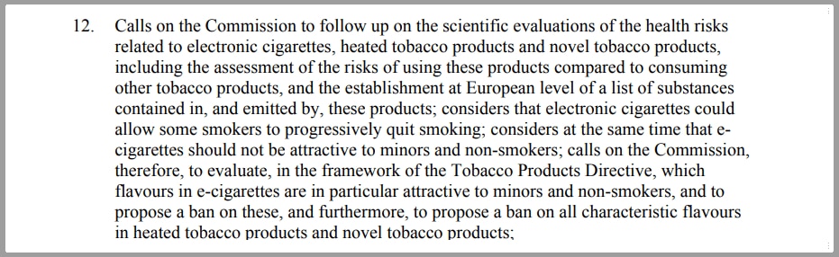 EUは電子タバコを支持しています