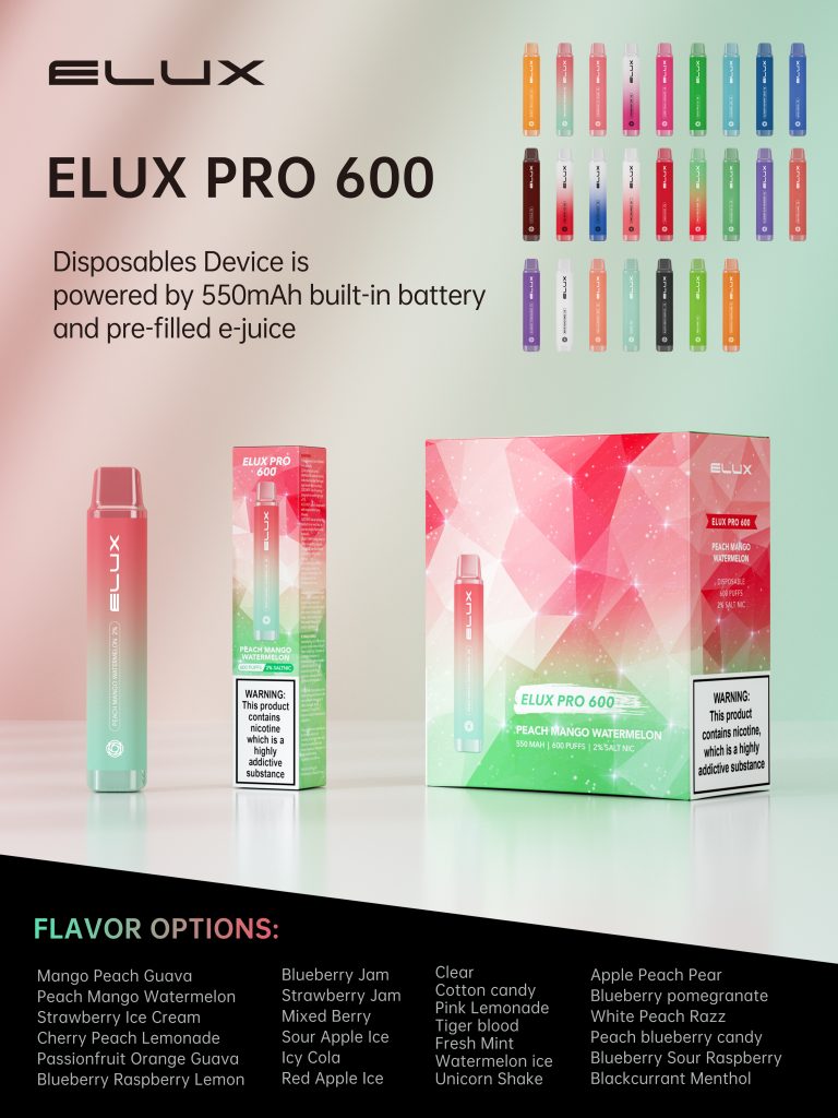 Vapor descartável Elux pro 600