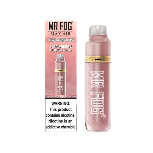 Mr Fog Max Air Disposable Vape - စတော်ဘယ်ရီ မုန့်စိမ်းလက်စွပ်