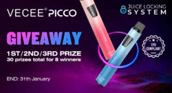 VECEE PICCO engangs vape giveaway banner
