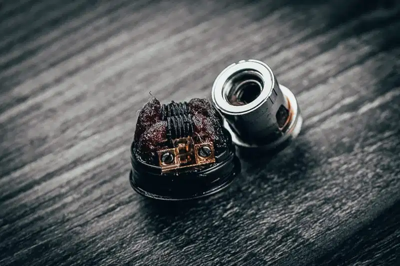 bobine de vape brûlée