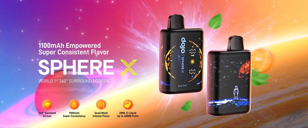 Good In-depth Insights of DOJO SPHERE X 40K Disposable Vapes - The Pioneer  of 360  Surround Screen - My Vape Review