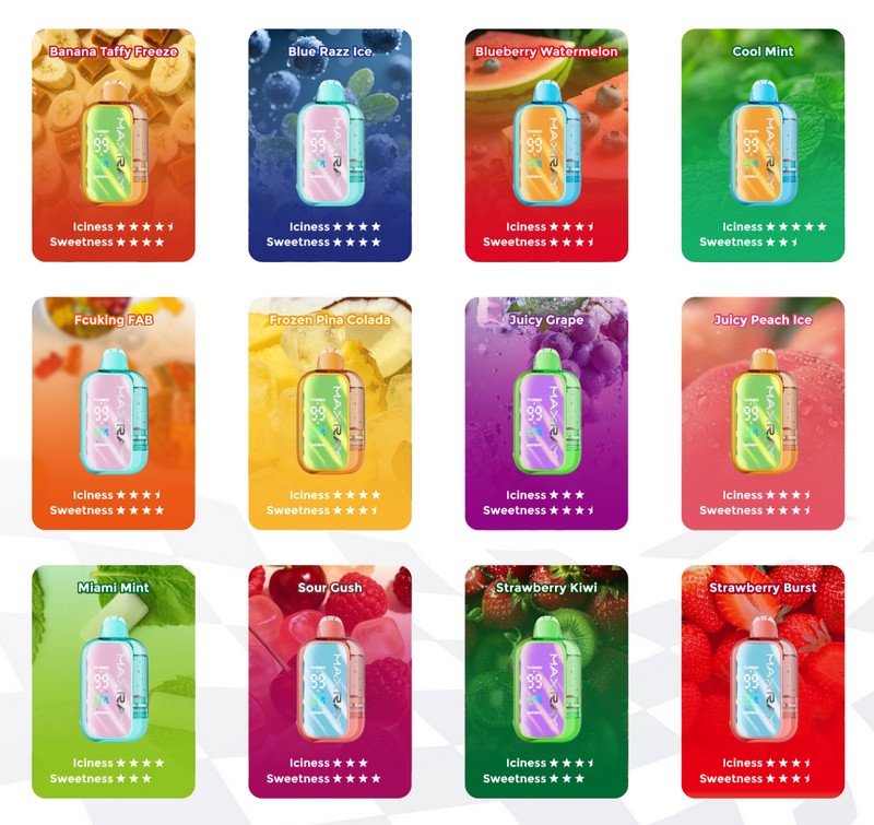 MAXRAY RUSH 80K flavors